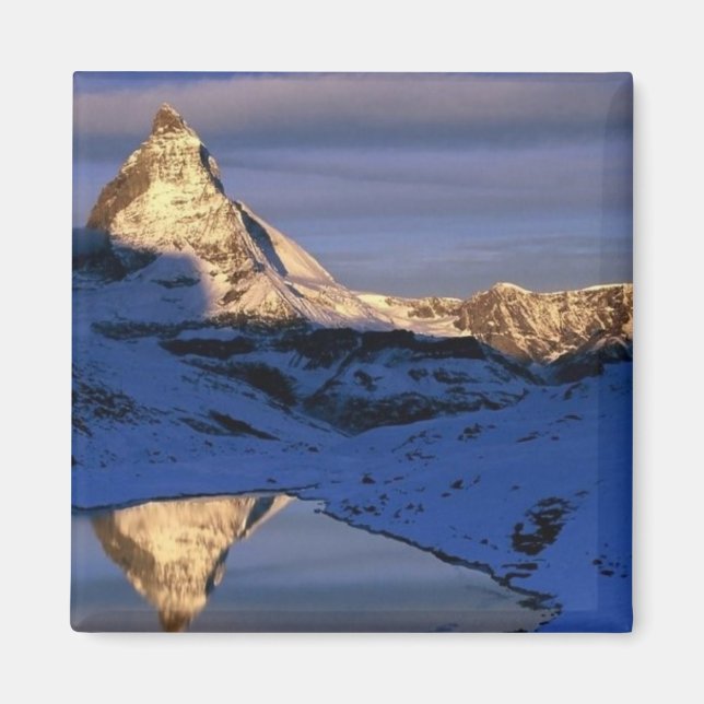 Reflected Matterhorn, Schweiz Magnet (Vorne)