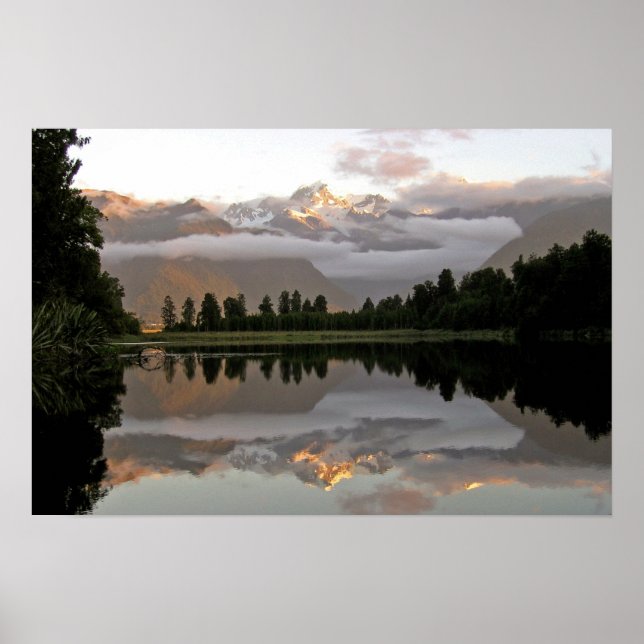 Reflection Lake Matheson Poster (Vorne)