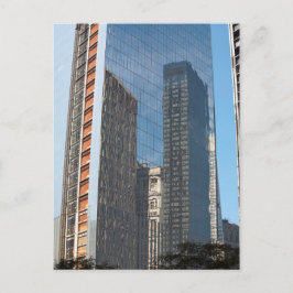 Reflection Office Gebäude New York City Postkarte