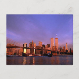 Reflection PC Twin Towers World Trade Center NYC Postkarte