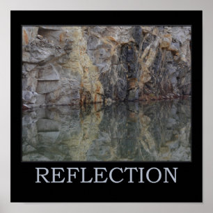 Reflection Rock Wall Water 1 Inspirational Poster