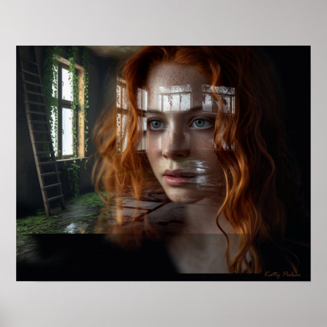 "Reflection Windows" Art Poster Print Katty Pulsar (Vorne)