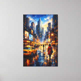 Reflections at Dusk – Luxury Urban Canvas Art Leinwanddruck