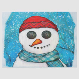 Reflections Christmas Snowman Folk Art LARGE BAGS Seidenpapier