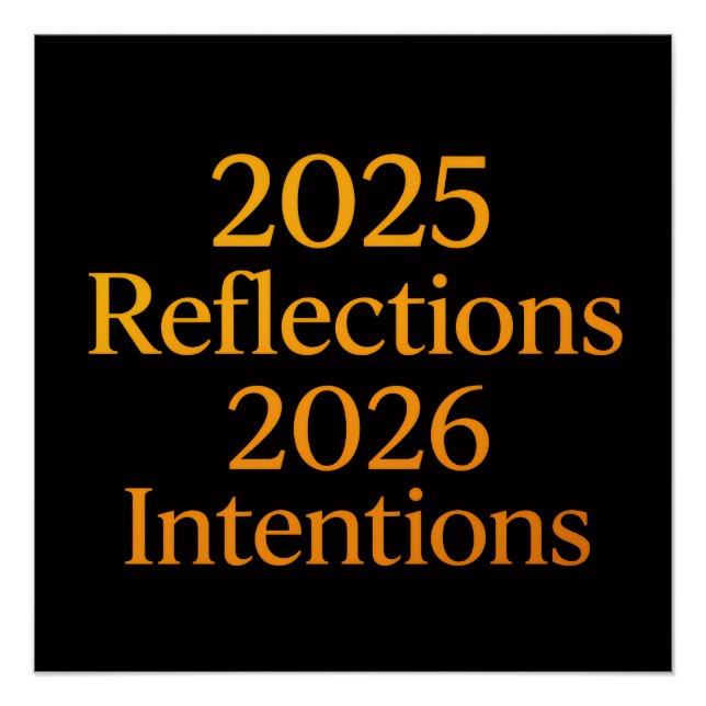 Reflections Intentions 2026 Gold Goal Planner  Poster (Vorderseite)