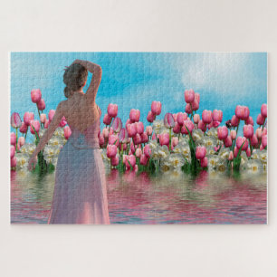 Reflections of Tulips and Orchids