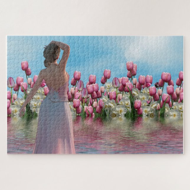 Reflections of Tulips and Orchids (Horizontal)