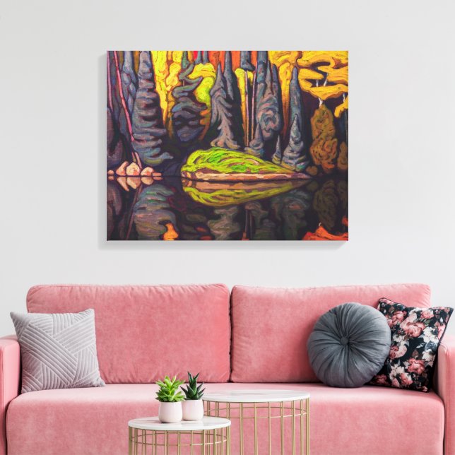 Reflections, Sand Lake, Algoma | Lawren Harris | Leinwanddruck (Insitu (Wohnzimmer))