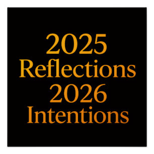 Reflections Vorsätze 2026 Gold Zielplaner Poster