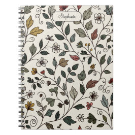 Reflective Intricate Whimsical Vine Notizblock