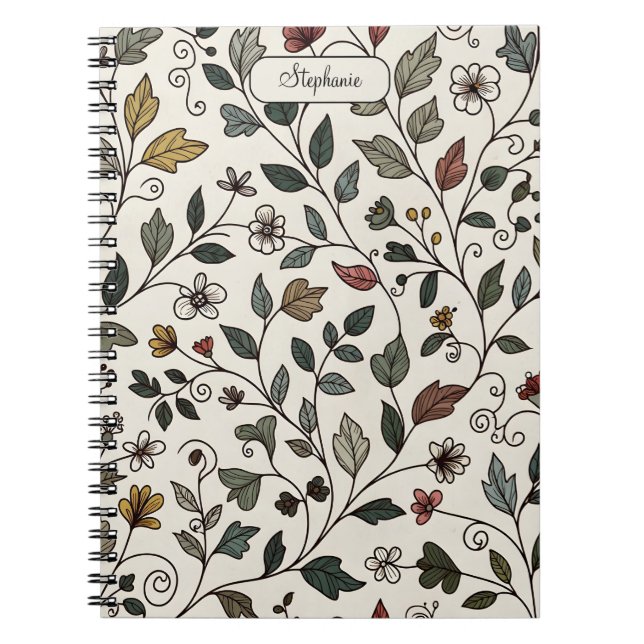 Reflective Intricate Whimsical Vine Notizblock (Vorderseite)