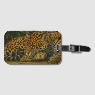 Reflective Jaguar - Serene Wildlife Art Print Gepäckanhänger