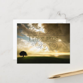 "Reflektieren auf Segnungen" Motivation Affirmatio Postkarte