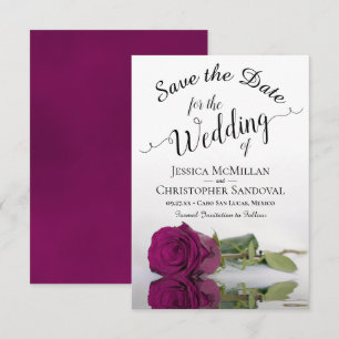 Reflektieren der Lila Rose Romantische Hochzeit Save The Date