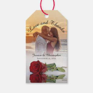 Reflektieren der Rose Liebe & Dank Foto Hochzeit Geschenkanhänger
