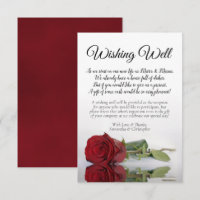 Reflektieren der Rote Rose Hochzeit wünscht gutes 