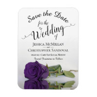 Reflektieren Lila Rose Chic Wedding Save the Date
