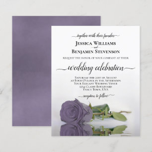 Reflektieren Lila Rose HAUSHALT Hochzeit einladen