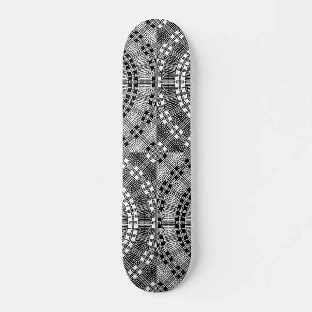 Reflektieren Sie Mandala-Gitter Skateboard (Vorne)