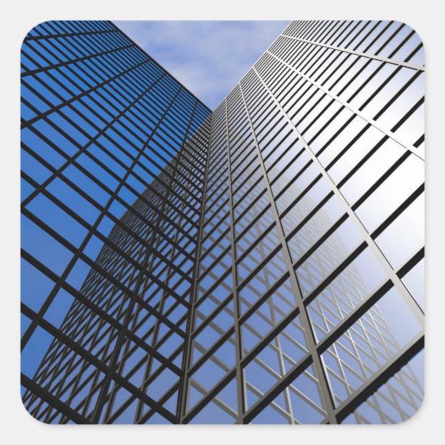 Reflektierender Büroblock Quadratischer Aufkleber (Vorderseite)