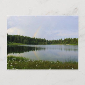 Reflektierender Regenbogen - Marshall-See Postkarte