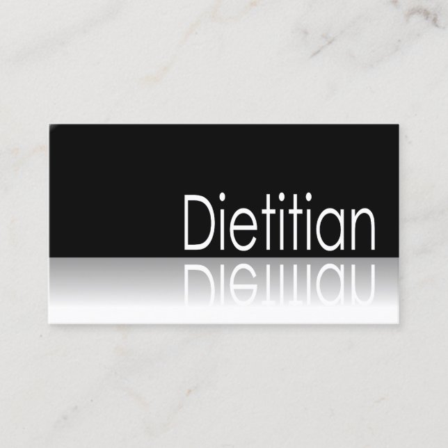 Reflektierender Text - Dietitian - Visitenkarte (Vorderseite)
