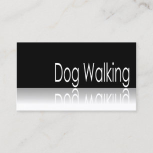 Reflektierender Text - gehender Hund - Visitenkarte