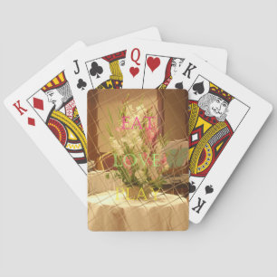 Reflektierte Blüten Kunst Druck Spielkarten