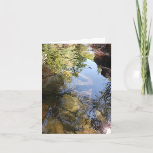 reflektierter Himmel und üppige Grünkarte Karte (Vorderseite)