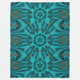 Reflektierter Lotus 14 Fleecedecke