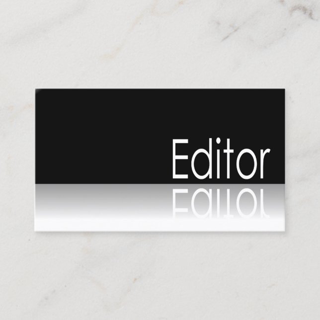Reflektierter Text - Editor - Visitenkarte (Vorderseite)