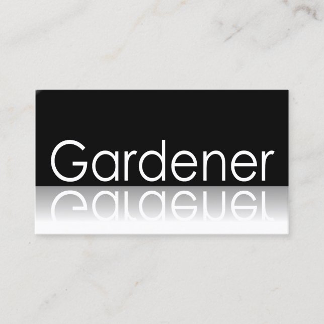 Reflektierter Text - Gärtner - Visitenkarte (Vorderseite)