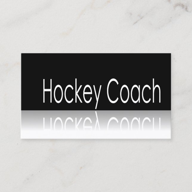 Reflektierter Text - Hockeytrainer - Visitenkarte (Vorderseite)