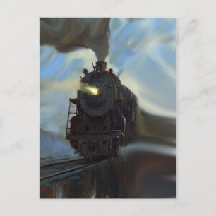 Reflektierter Zug Postkarte