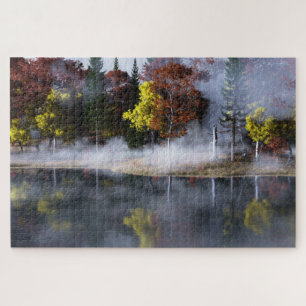 Reflektiertes Jigsaw-Puzzle im Herbst