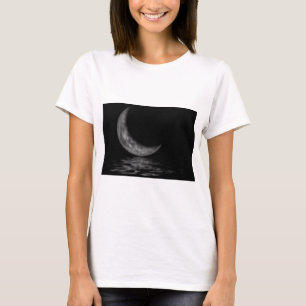 Reflektion Crescent Moon Schwarz & Weiß T-Shirt
