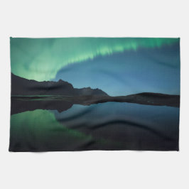Reflektion der Nordlichter Geschirrtuch