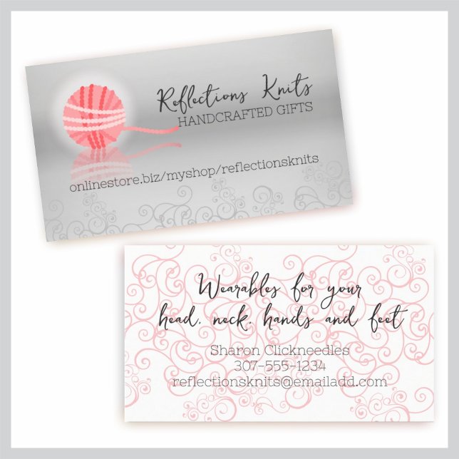 Reflektion der rosa Garne Strickmarke (Von Creator hochgeladen)