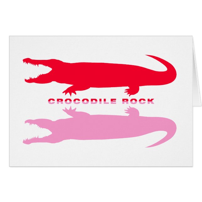 Reflektion des Krokodils (rot) (Vorderseite (Horizontal))