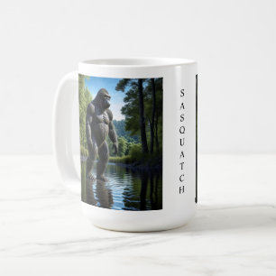 Reflektion des Muskelbigfußes im Wasser Kaffeetasse