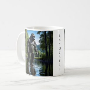 Reflektion des Muskelbigfußes im Wasser Kaffeetasse