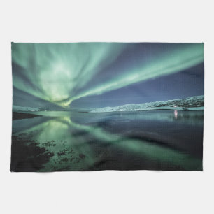 Reflektion des Nordlichts Geschirrtuch