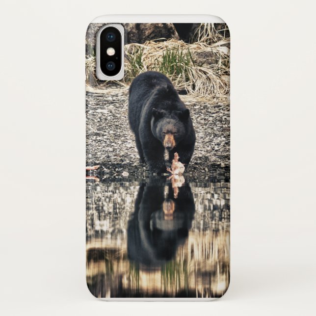 Reflektion des schwarzen Bären Case-Mate iPhone Hülle (Rückseite)