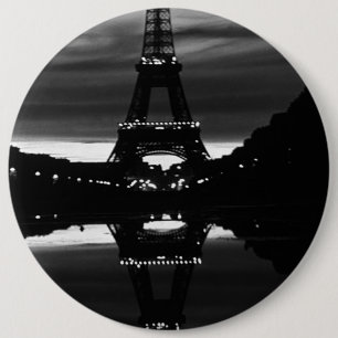 Reflektion des Vintagen Paris-Eiffel-Turms Button