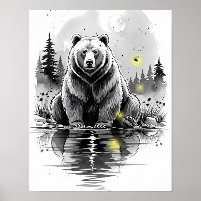 Reflektion des Whimsikwaldes Poster (Vorne)