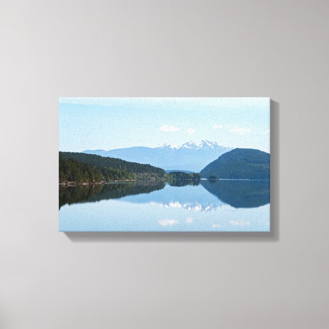 Reflektion in einem See - Vancouver Island, Kanada Leinwanddruck (Vorderseite)