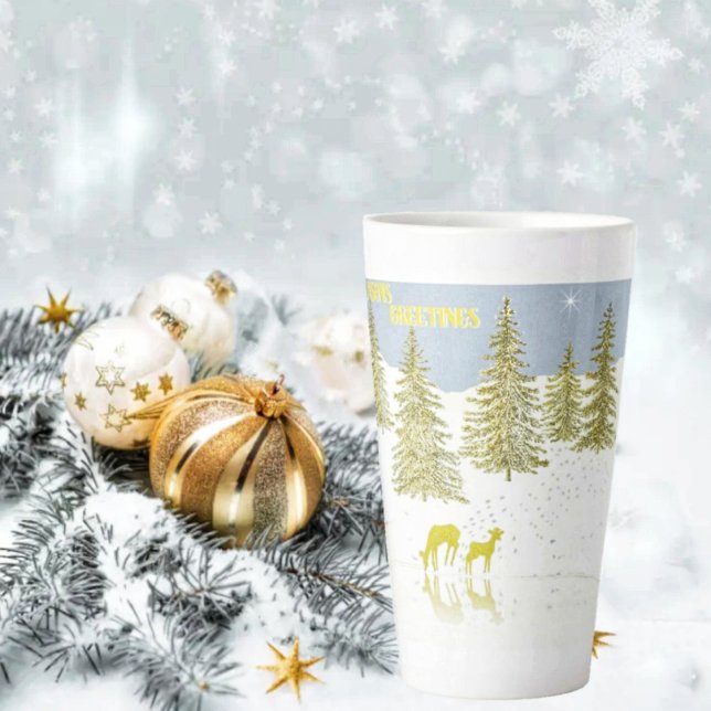 Reflektion Milchtasse (A peaceful Holiday scene, tastefully diisplayed, on a tall, latte mug!)
