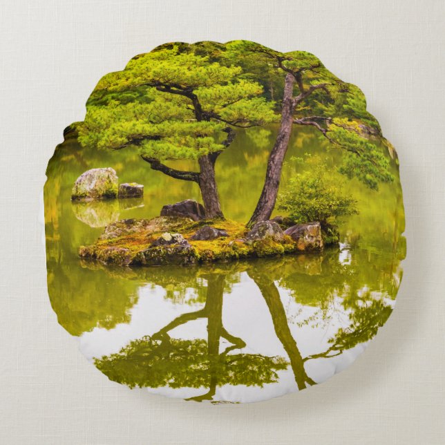 Reflektion Rundes Kissen (Vorderseite)