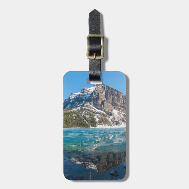 Reflektion über Lake Louise - Banff NP, Kanada Gepäckanhänger (Vorderseite vertikal)