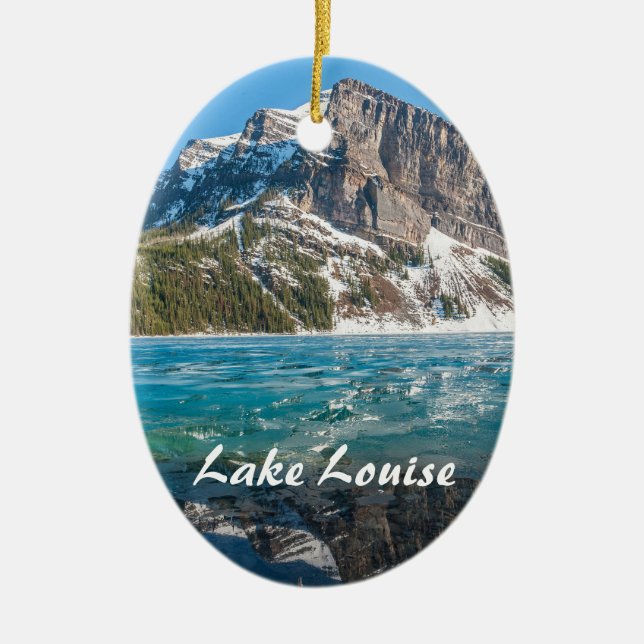 Reflektion über Lake Louise - Banff NP, Kanada Keramik Ornament (Vorne)
